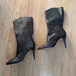 Cavallini Black/gold leather Women's Boots